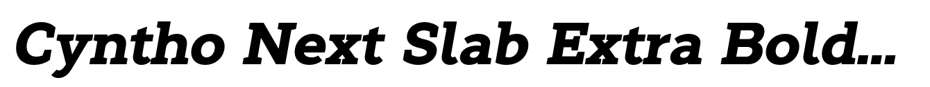 Cyntho Next Slab Extra Bold Italic image